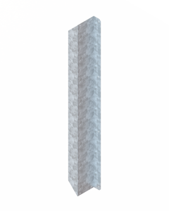 Side housing L=120mm for shutter PVC VSK90 2 Galv